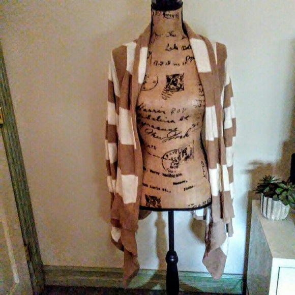 Fall striped cardigan sweater - Picture 3 of 7